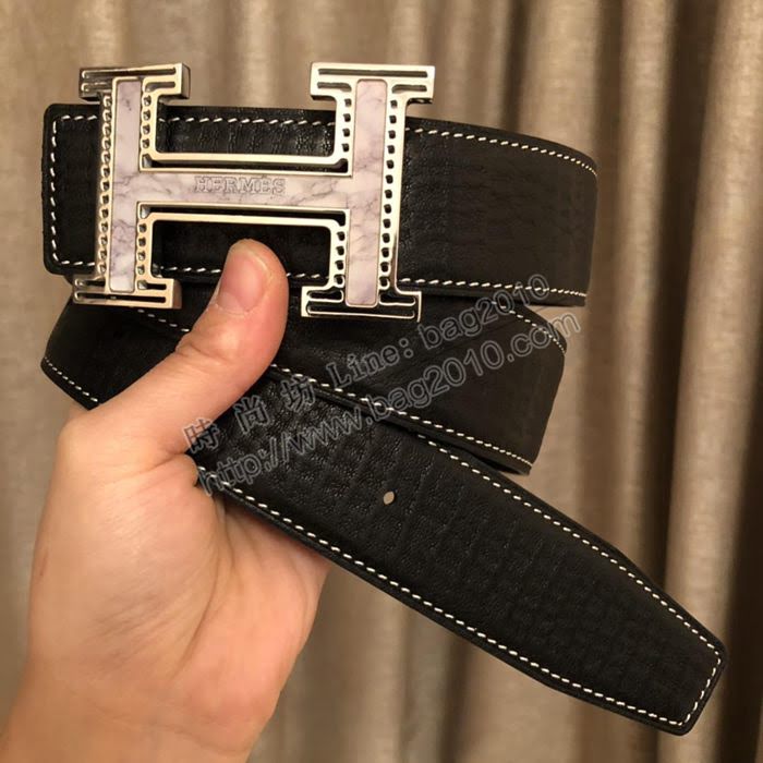 HERMES皮帶 雙面頭層小牛皮 愛馬仕 時尚男士腰帶   hgh1907